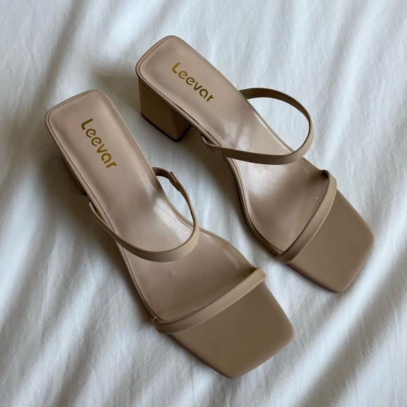 Square Toe Block Heels - Picture 2 of 4